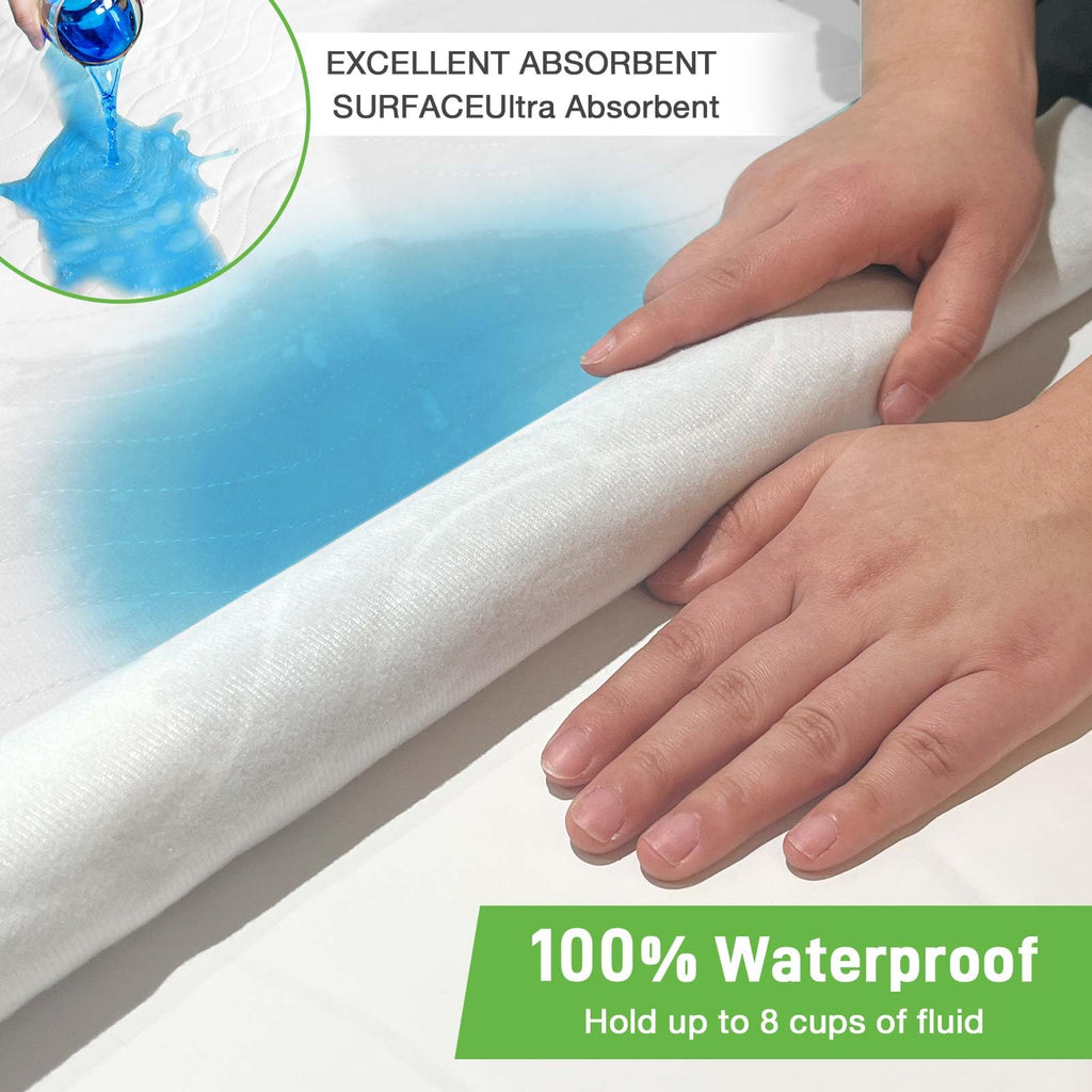 Bed Pads Washable Waterproof for Incontinence Adults, Reusable Wetting Pad Mattress Protector Underpads Tuckable Quick Dry, Fits