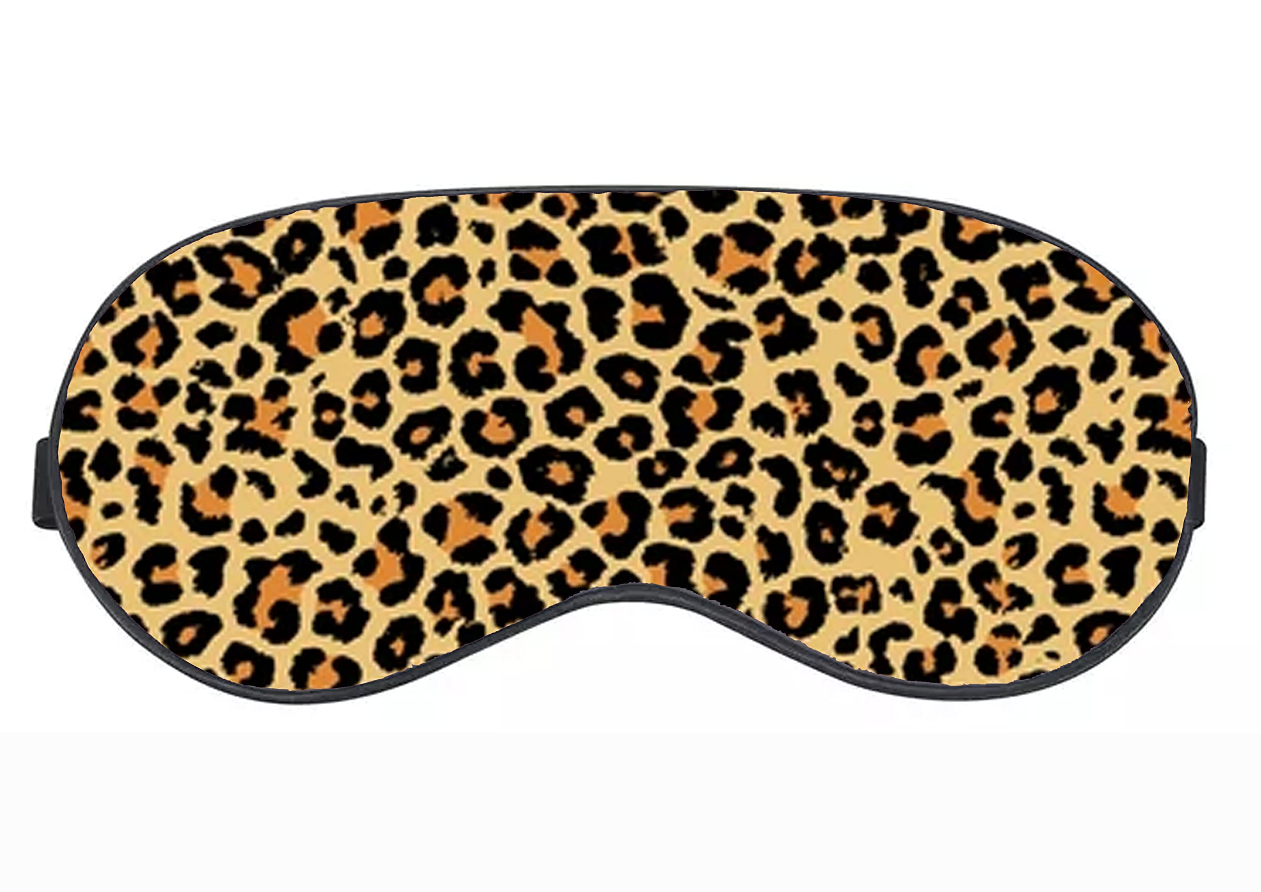 Cc Enterprises Cotton Mulberry Smooth Tiger Print Sleep Eye Mask,Black