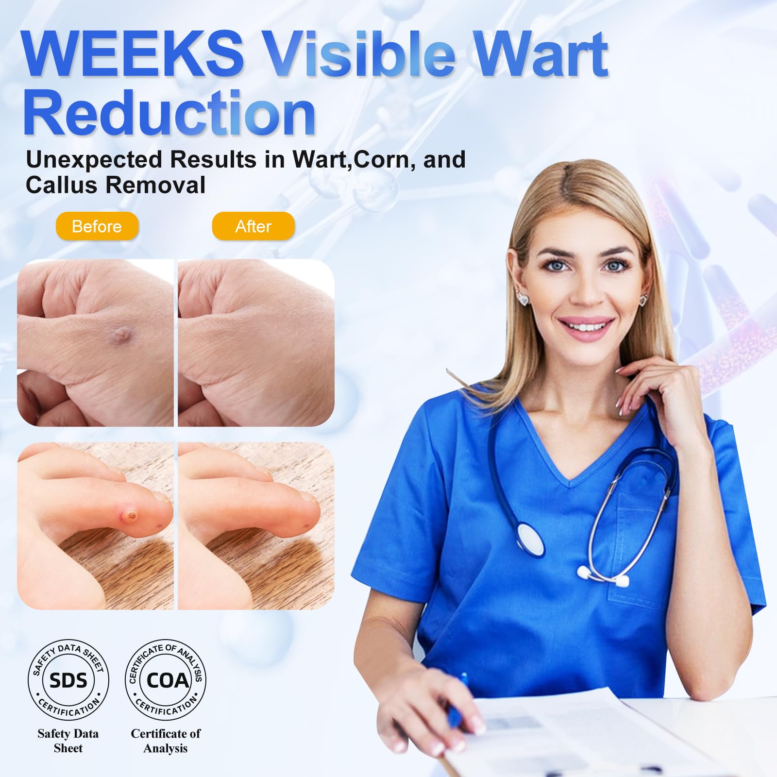 HEALMUSZ Wart Remover Liquid 5% Salicylic Acid Wart Freeze Off Wart Removal,Wart Remover Freeze Off for Genital,H Wa rt,Common,F