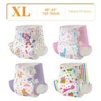 Aimisin Adult Printed Diapers,X-Large-Uncle Clown, 7 Pieces for Men and Women - Leak Protection Heavy Absorbency Protection Diap