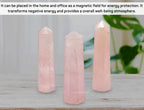 Rose Quartz Crystal Towers ~ Natural Healing Crystal Point Obelisk for Reiki Healing and Crystal Grid (2 to 3 INCH)