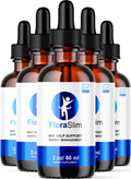 LIVORKA FloraSlim Advanced Formula Liquid Drops, All Natural, Pack of 5 Bottles for 150 Days