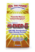 Hi-EnerG Triple Ginseng Energy Supplement, 500 mg, 20 servings