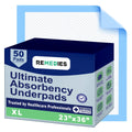 Remedies - Bed Pads Disposable Adults, Seniors, Kids & Puppy Pads - 23 x 36 - Large Disposable Underpads - 50 Count, Incontinenc