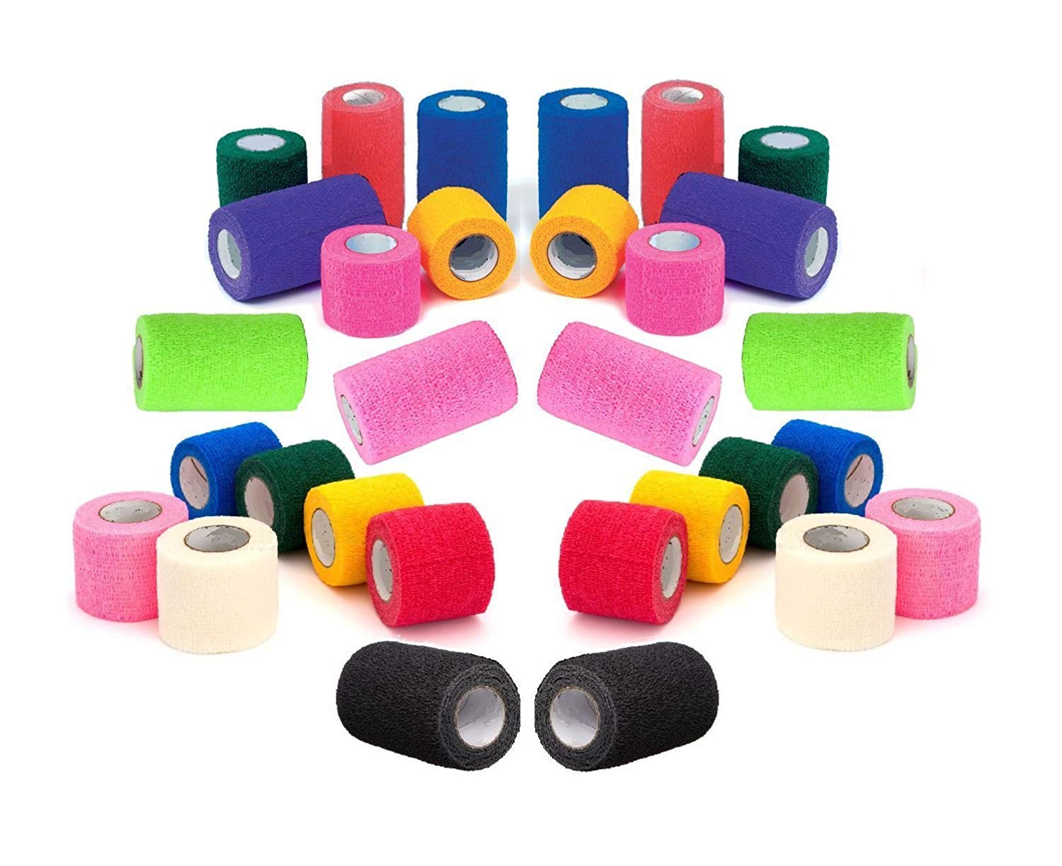Prairie Horse Supply Vet Wrap Tape Bulk (Assorted Colors) (6 Pack) (4 Inches Wide) Vet Wrap Medical First Aid Tape Self Adhesive