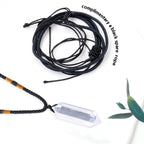 Runyangshi Clear Quartz Healing Crystal Pendants, Double Pointed Natural Crystal Quartz Necklace 6 Faceted Chakra Crystal Wand S