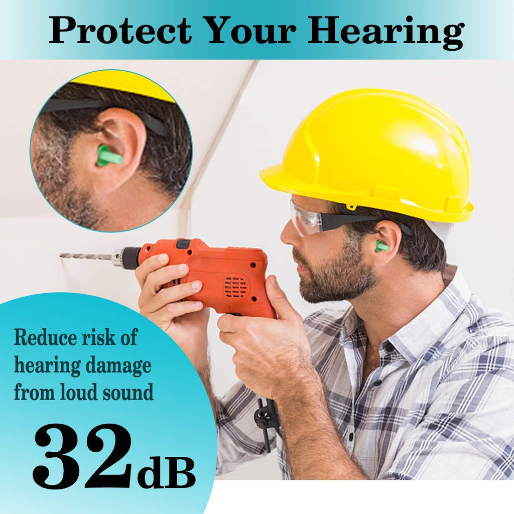 Ear Plugs, 4 Pairs Reusable Silicon Ultra Comfortable Earplugs 32dB for Sleeping Noise Cancelling, Travelling, Snoring, Working,