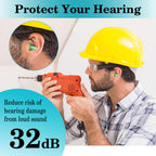 Ear Plugs, 4 Pairs Reusable Silicon Ultra Comfortable Earplugs 32dB for Sleeping Noise Cancelling, Travelling, Snoring, Working,