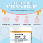 PSORIASIS HONEY Skin-Renewing Cream - Eczema & Seborrheic Dermatitis Cream - Psoriasis Treatment for Skin, Redness & Itch Relief