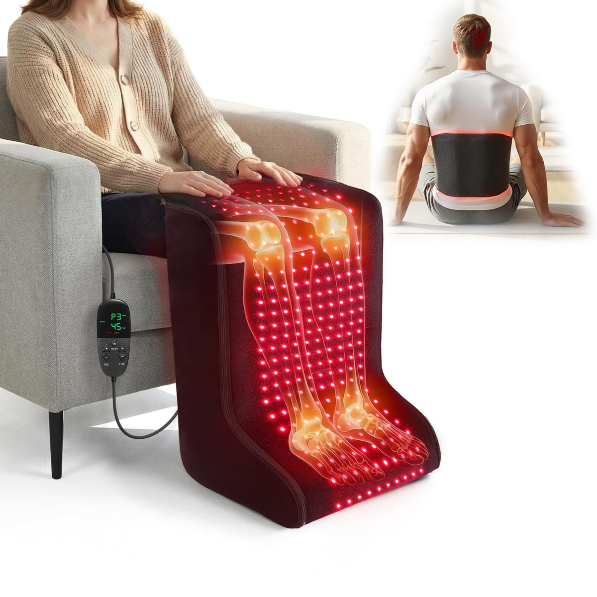 Red Light Therapy for Feet,Red Light Therapy for Body with Pulse Mode