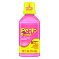 Pepto Bismol Liquid for Nausea, Heartburn, Indigestion, Upset Stomach, and Diarrhea - 5 Symptom Fast Relief, Original Flavor 12 