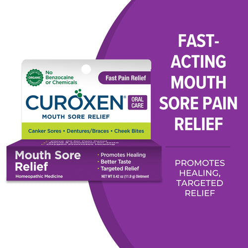 CUROXEN Mouth Sore Relief, Made with All-Natural Ingredients Including Olive Oil, Calendula, Beeswax, Clove Essential Oil, and C