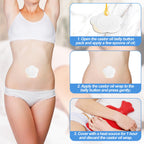 30pcs Castor Oil Pack Wrap for Belly Button, Self-Adhesive Castor Oil Patches Cover Patch Organic Disposable Spunlace Cloth High