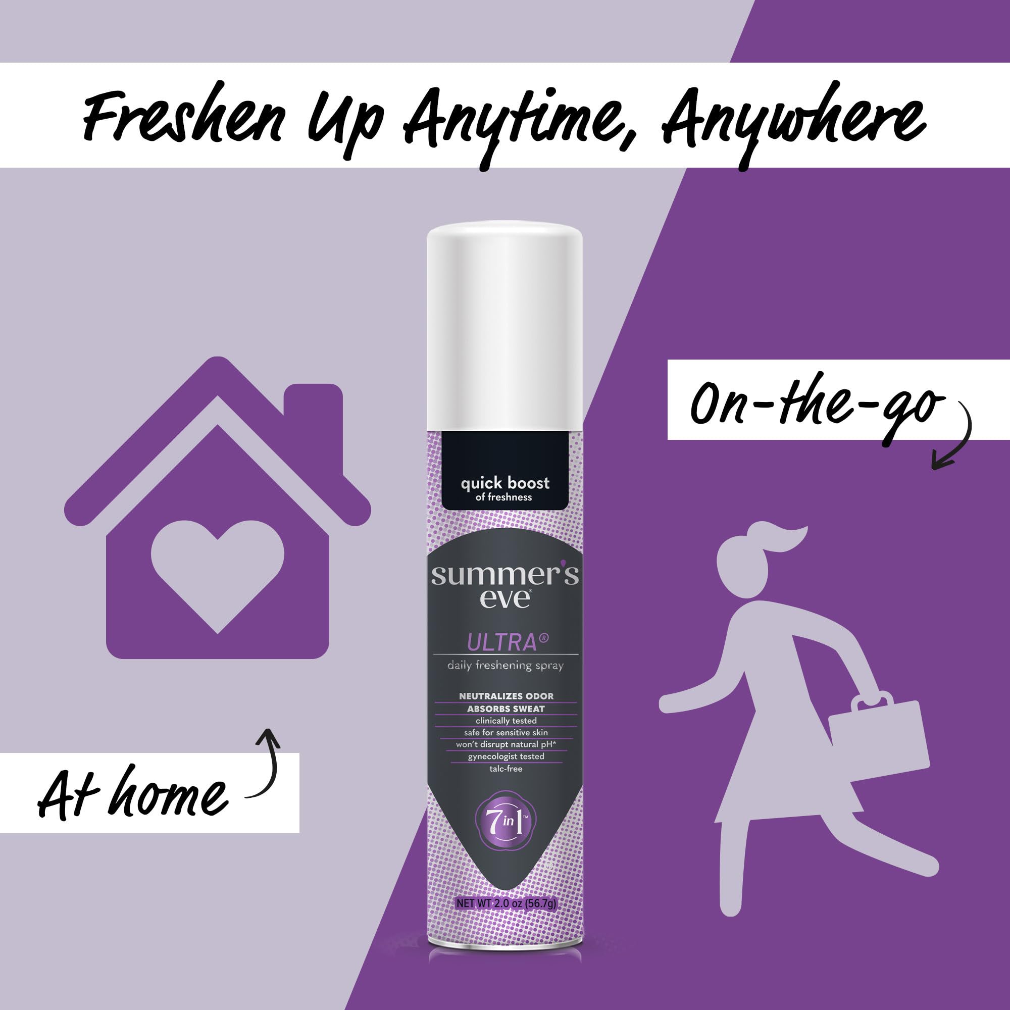 Summer's Eve Ultra Daily Active Feminine Spray, 2 oz
