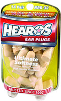 Hearos Ultimate Softness Series Ear Plugs, 8 Pair with Free Case