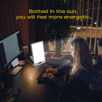 JUXLamp Light Alarm Clock 3 Color Light Therapy Sunrise Wake-up lamp, 12000lux Full Spectrum Sun lamp Sunrise & Sunset Simulatio