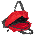 MFASCO Red Nylon First Aid Bag - Sturdy Canvas Handles - Dual Zippered Compartments - Compact and Easy to Carry with Reflective