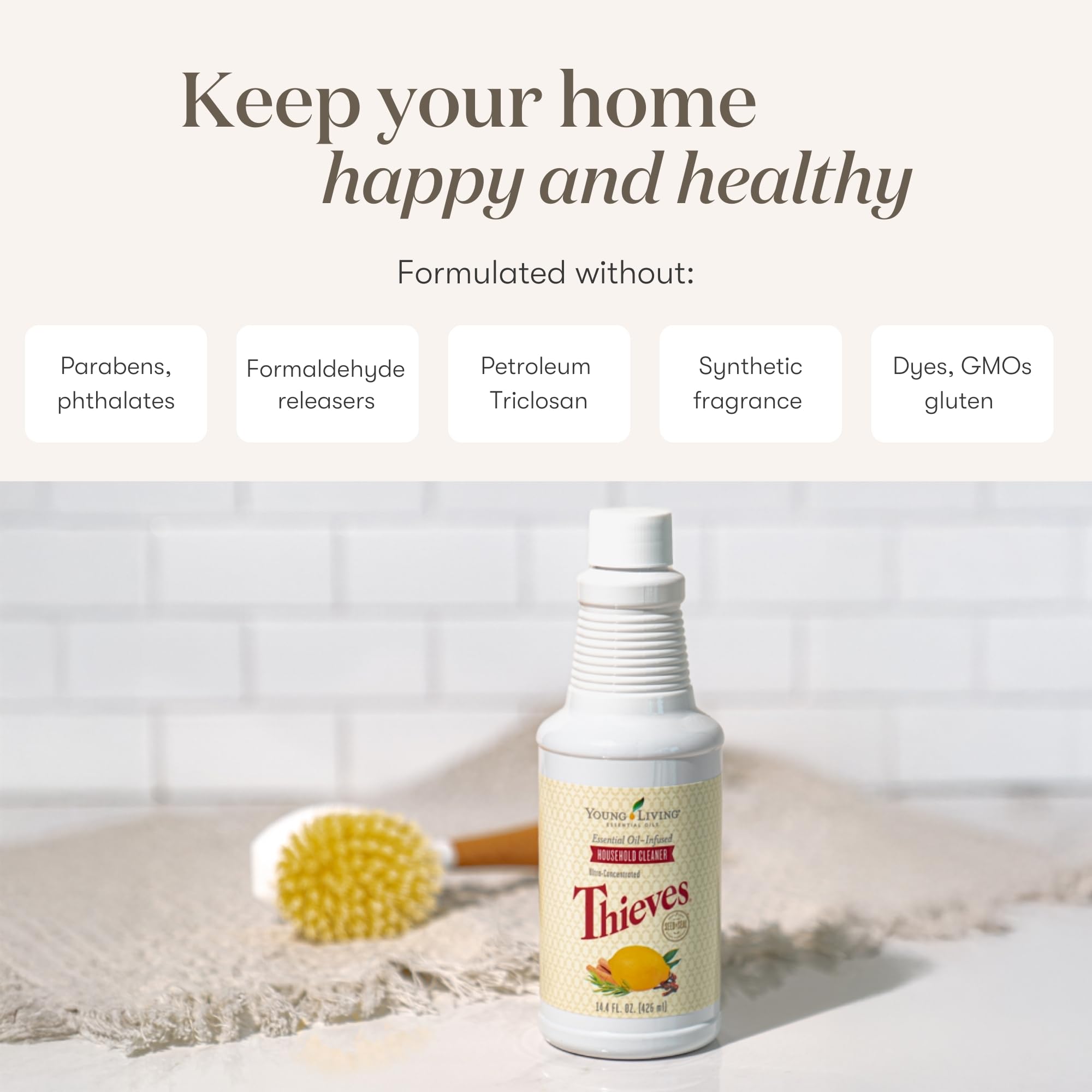 Thieves Household Cleaner | 14.4 oz | Plant-Based Multi-Surface Solution Infused with Essential Oils | Dilute for Floors, Carpet