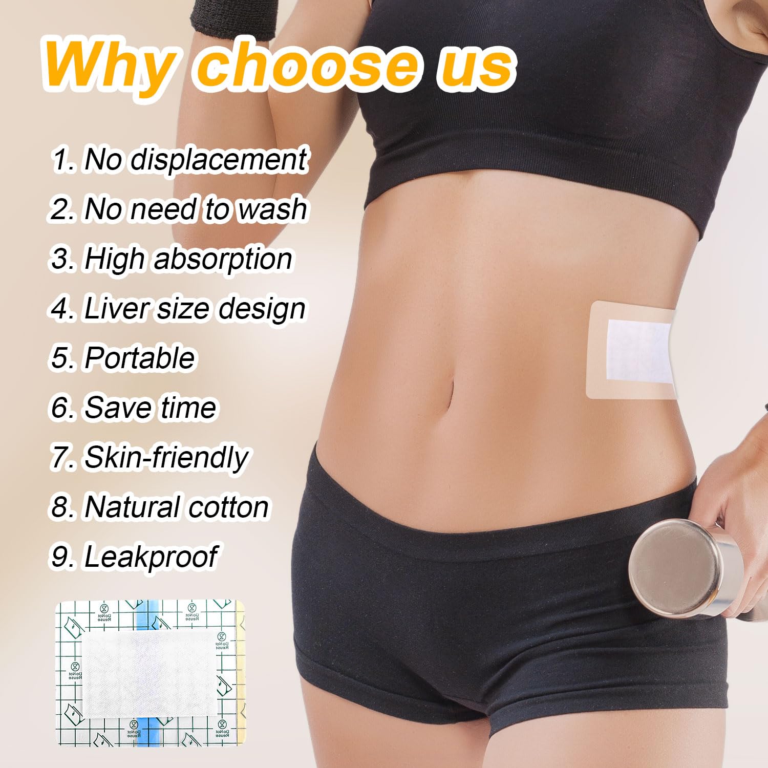 30pcs Castor Oil Pack Wrap, Self Adhesive Portable Castor Oil Belly Button Patch Anti Leakage Absorbent Cotton Perfect Gift for