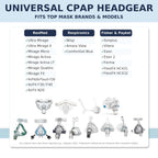 Organic Deal Universal CPAP Headgear Strap 2 Pack - Replacement for Philips Respironics Headgear & ResMed CPAP Supplies - CPAP M