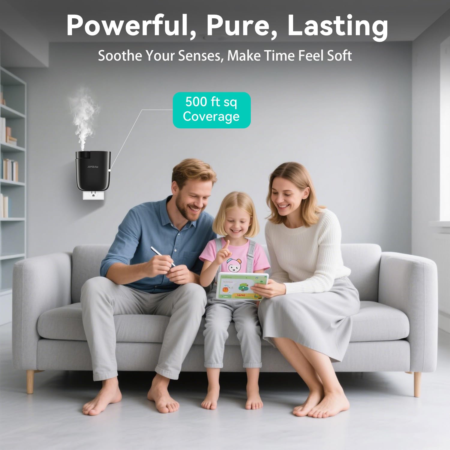 Waterless Diffuser, Plug in Diffuser for Essential Oils,Waterless Essential Oil Diffuser in Wall, Smart Bluetooth App Control, U