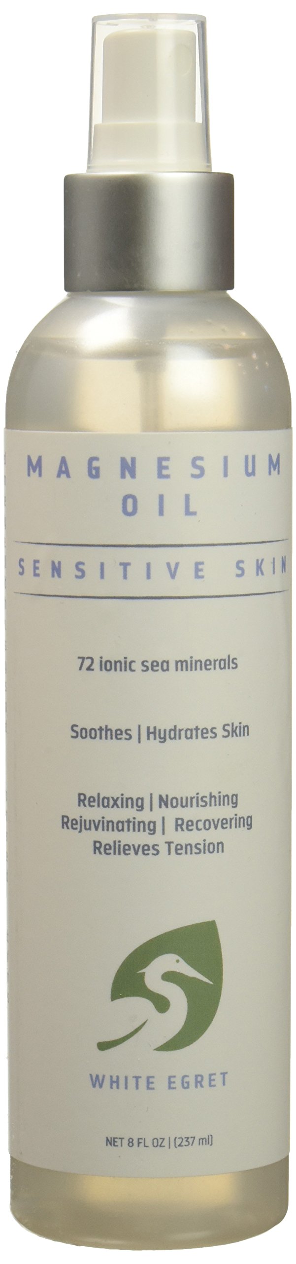 White Egret | Topical Magnesium Spray for Women - 8 fl oz Topical Relaxation Elixir with Floral Serenity - Nourish Your Skin, Re