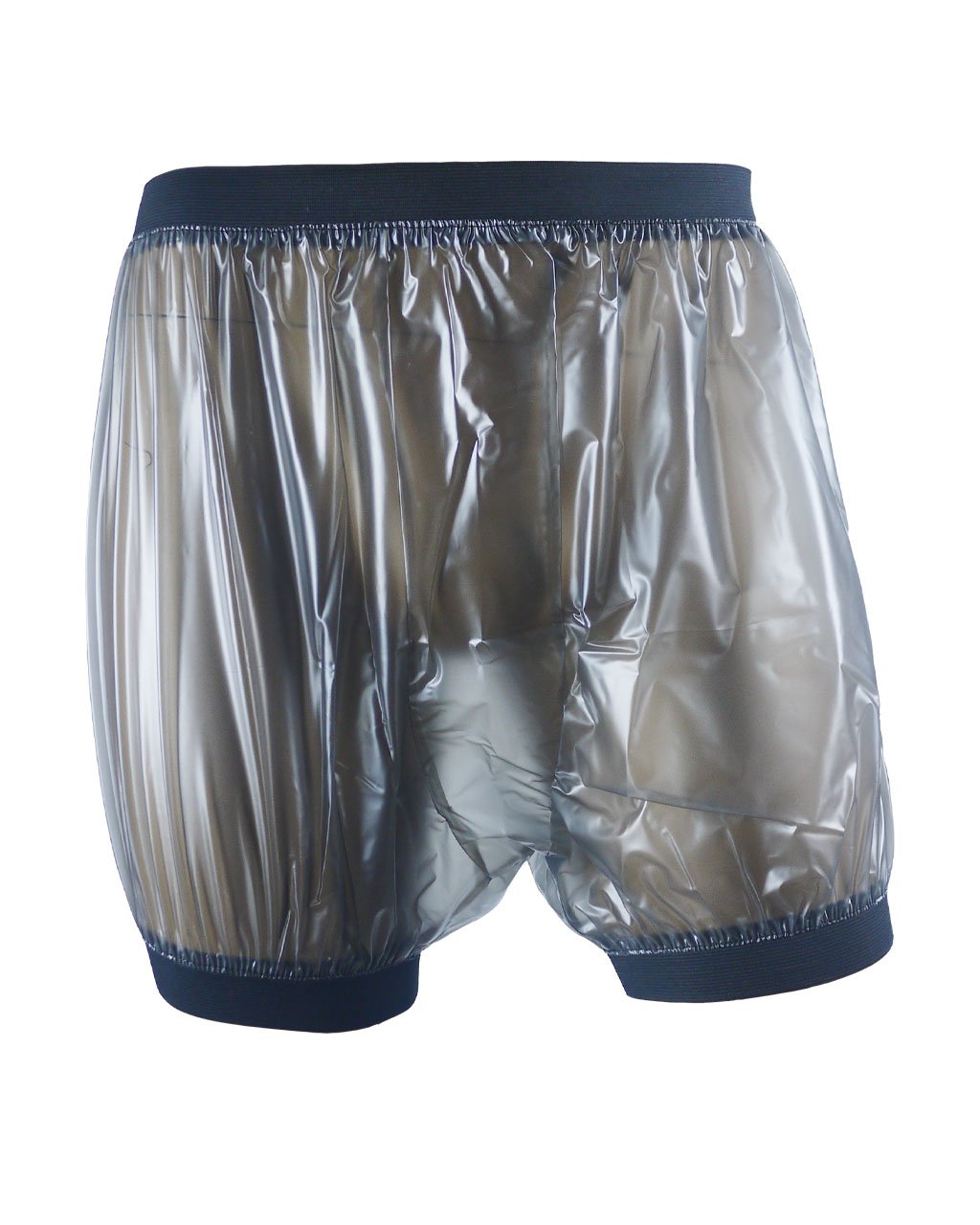Haian Adult Incontinence Pull-on Plastic comfort Pants 2 Pack (XX-Large, Transparent Black)