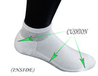 Yomandamor Men's 5 Pairs Low Cut Diabetic Socks with Cushion Sole and Seamless Toe