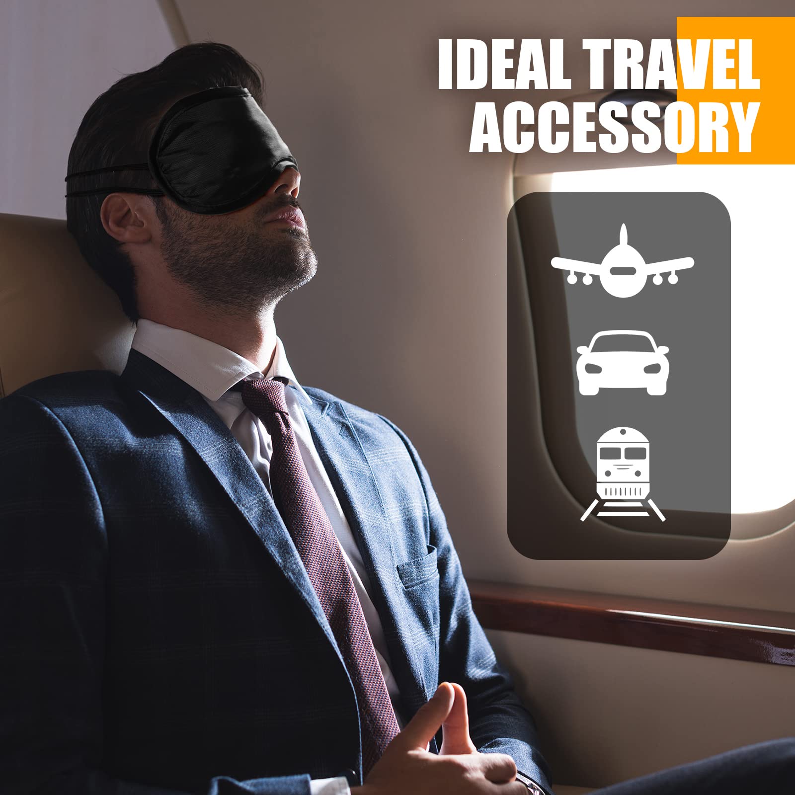 200 Pcs Eye Mask Sleeping Blindfold Eye Cover with Adjustable Strap for Games Party Team Building Travel Individually Wrapped Sl