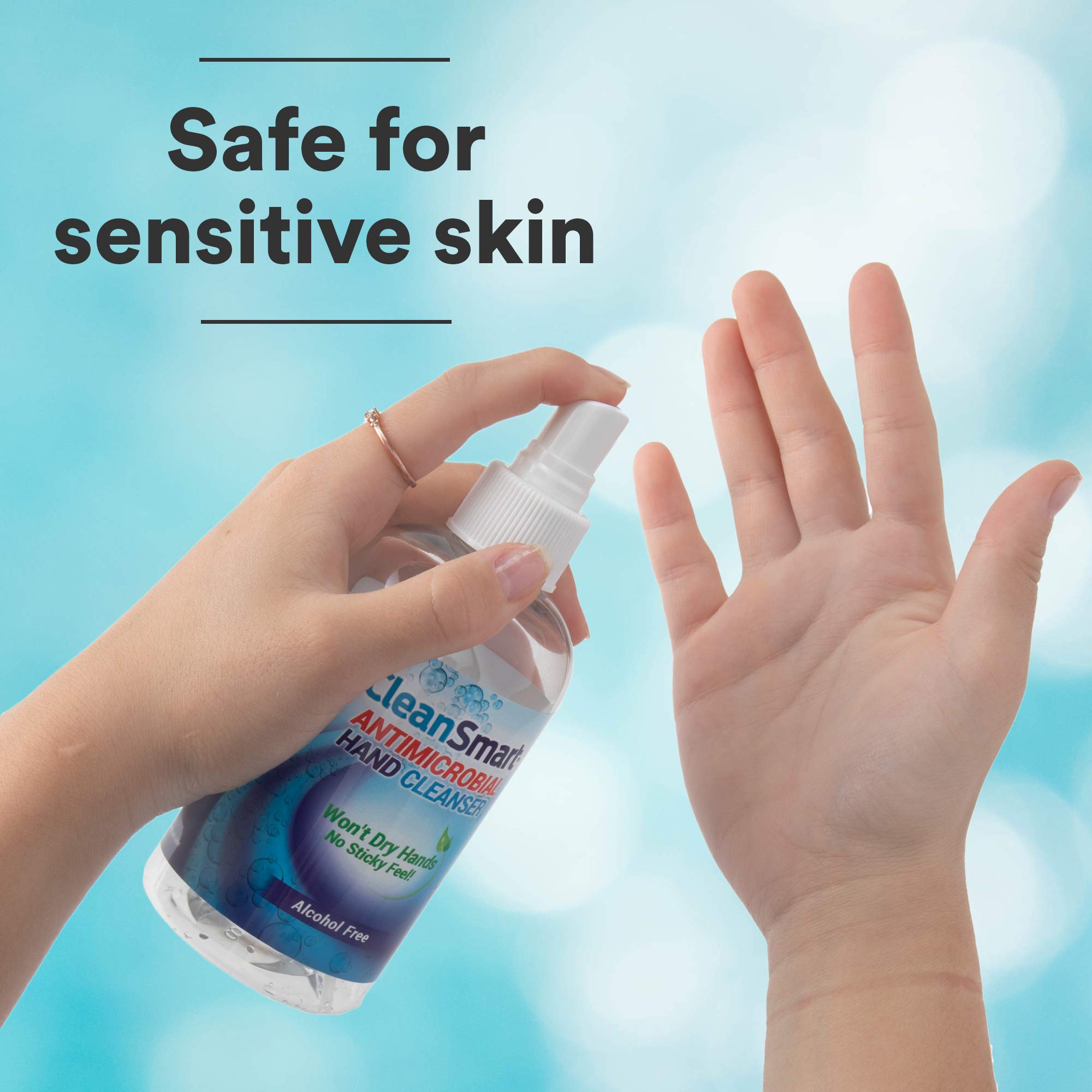 CleanSmart Skin & Hand Cleanser, 2 Ounce Spray Bottle (Pack of 3) Alcohol-Free Safe Cleanser