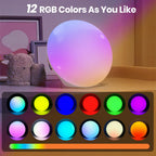 LASTAR Sun Lamp, 10,000 Lux Sunlight Lamp with 4 Color Temperatures & 5 Brightness & 1H Timer, 12 RGB Colors Touch Control with