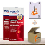 Equate Nasal Four Nasal Spray, Fast Acting Nasal Decongestant, 1 Fl. Oz, Compare to 4 Way - Pack of 2