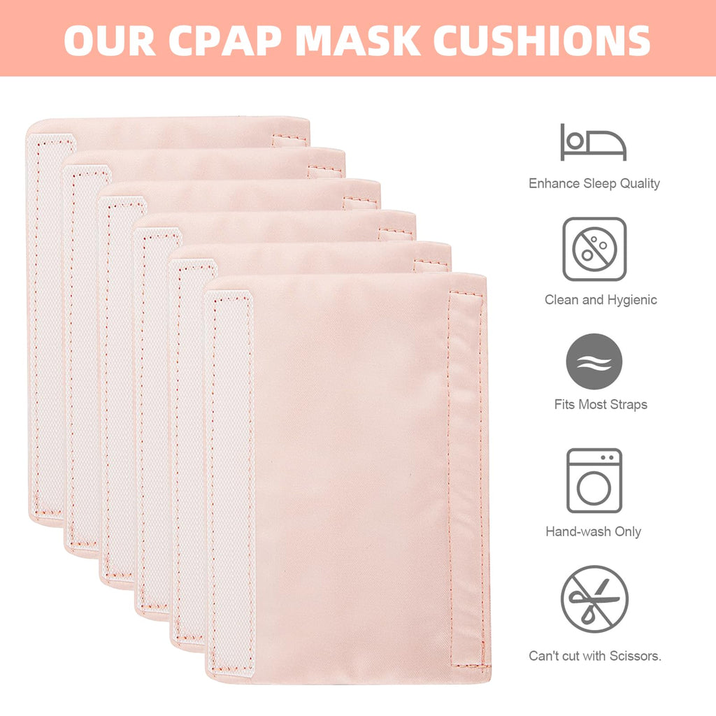 6 Pack Satin CPAP Strap Covers, Universal CPAP Strap Cushions, Comfort CPAP Mask Cushions fit Most CPAP Mask and Headgear can Re
