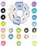Large Weekly Pill Organizer,7 Day Cute Heart Pill Organizer,Weekly Container for Fish Oil/Medicine/Supplements (Blue1)