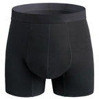 REELINDRY Mens Washable Incontinence Underwear, 2.3 oz Absorbency Reusable Leak Proof Odor Control Trunks 1 Pack(Black, 2XL)