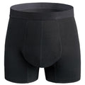 REELINDRY Mens Washable Incontinence Underwear, 2.3 oz Absorbency Reusable Leak Proof Odor Control Trunks 1 Pack(Black, M)