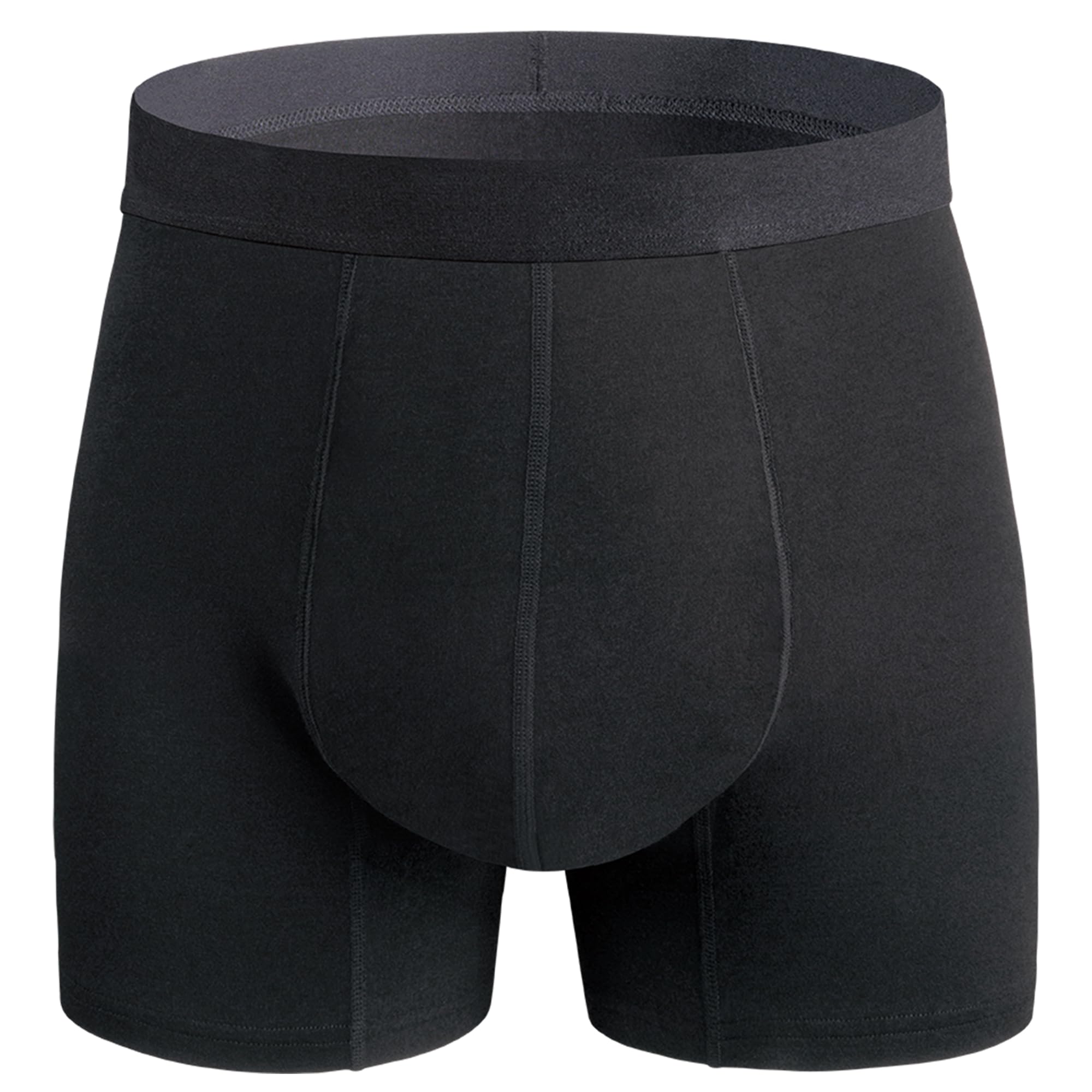 REELINDRY Mens Washable Incontinence Underwear, 2.3 oz Absorbency Reusable Leak Proof Odor Control Trunks 1 Pack(Black, M)