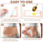 Geiserailie 120 Pcs Castor Oil Patches Kit Disposable Castor Oil Pack Wrap Self Adhesive Multi Size Pads for Neck Belly Waist St