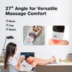Abdominal Stomach Belly Massager Belt - Rechargeable Automatic Electric Heated Dual Kneading Red Light Machine - Waist Heat Mass