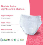 Veeda Natural Adult Incontinence Underwear for Women - Postpartum Underwear for Bladder Leakage Protection - Disposable Underwea