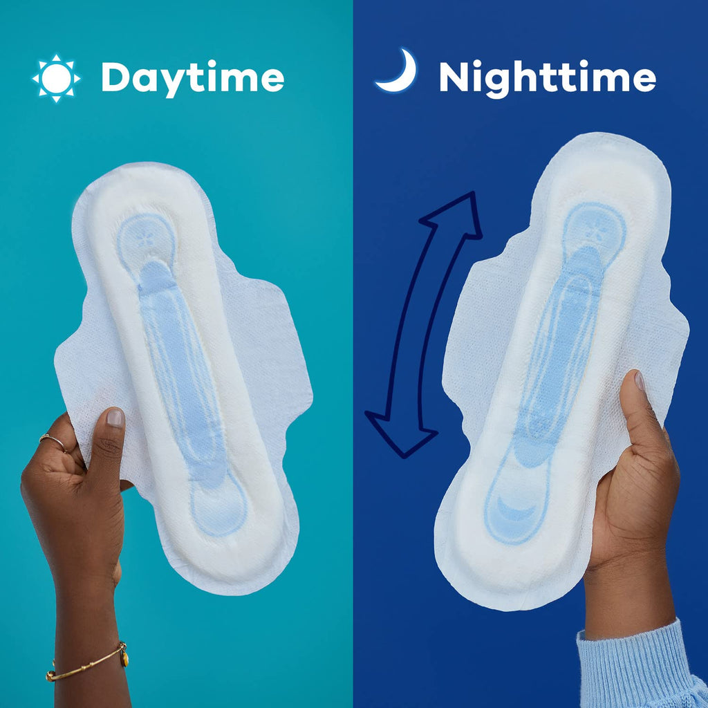 Always Maxi Feminine Pads For Women, Size 4 Overnight Absorbency, With Wings, Unscented, 26 Count