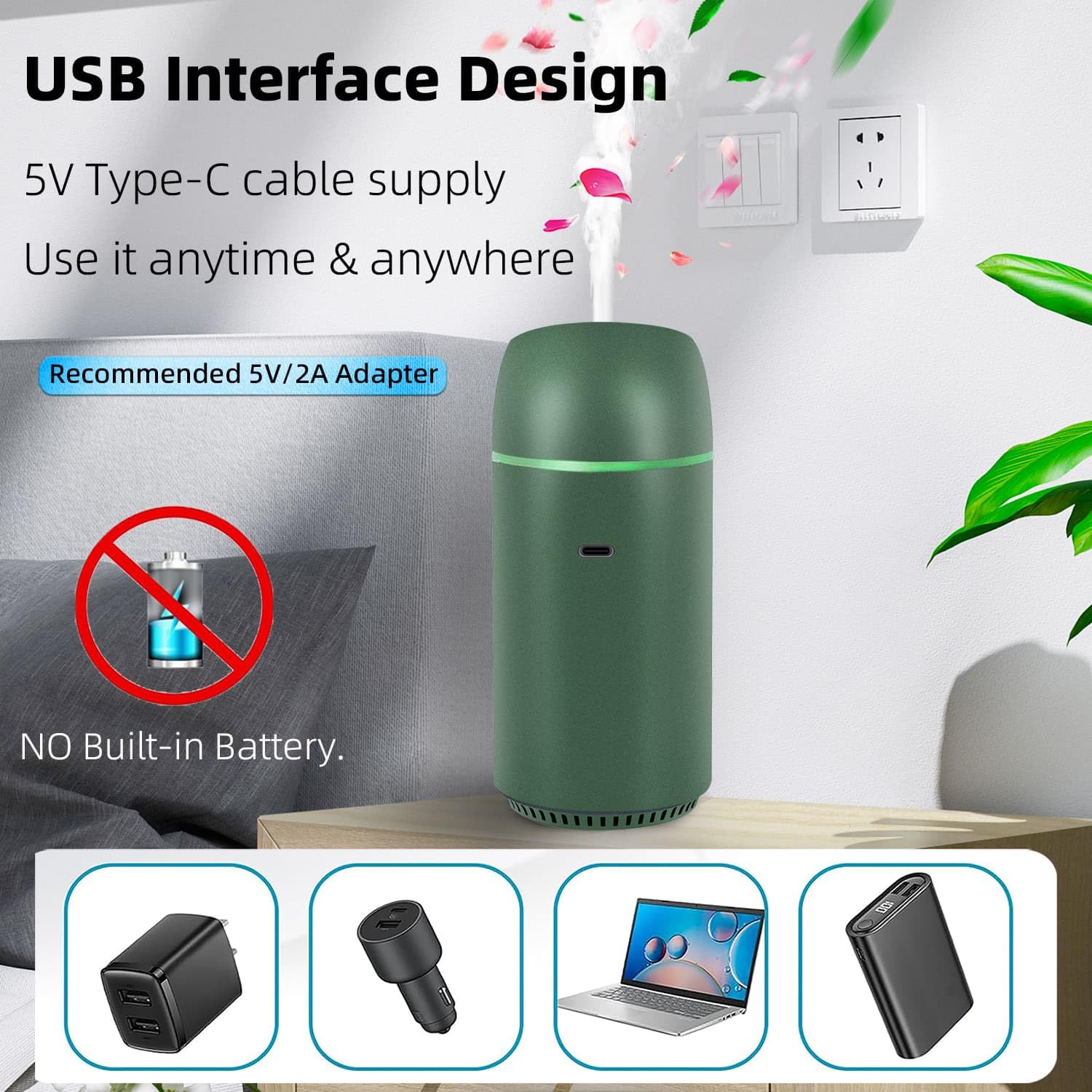 Car Diffuser for Essential Oils Portable Mini Ultrasonic Mist Humidifier 100ml USB Aromatherapy Diffuser Freshener with Colorful