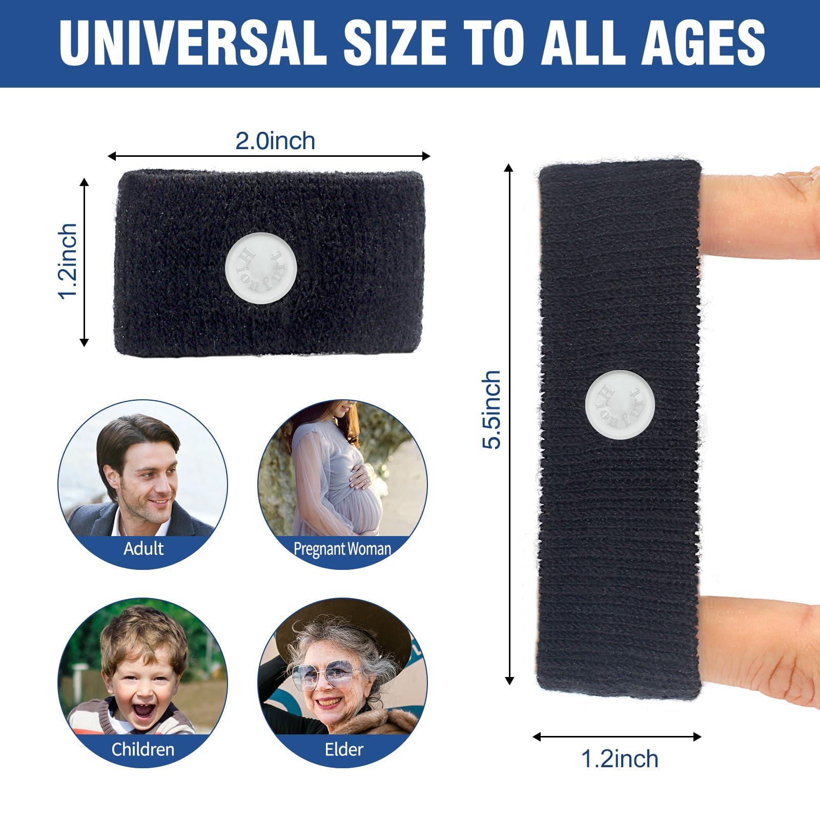 Hionfurt Motion Sickness Bands Anti Nausea Wristband for Adult and Kids Morning Sickness Relief for Pregnant Women Acupressure N