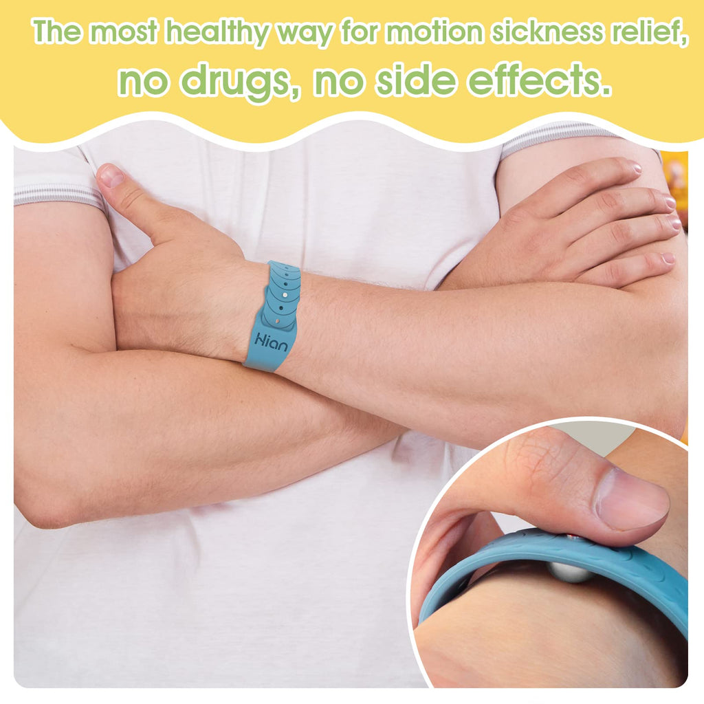 Motion Sickness Bands Anti Nausea Acupressure Wristband Sea Sickness Wristbands Nausea Bands(3Pairs-Black+Pink+Transparent)