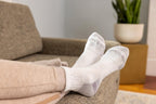 Dr. Scholl's womens Advanced Relief (2pk) Casual Sock, White, One Size US