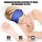 Cavoilu Cooling Sleep Mask w/Gel Eye Mask, Silk Eye Mask for Sleeping, Heated Eye Masks, Blindfold Eye Cover Sleeping Mask for H