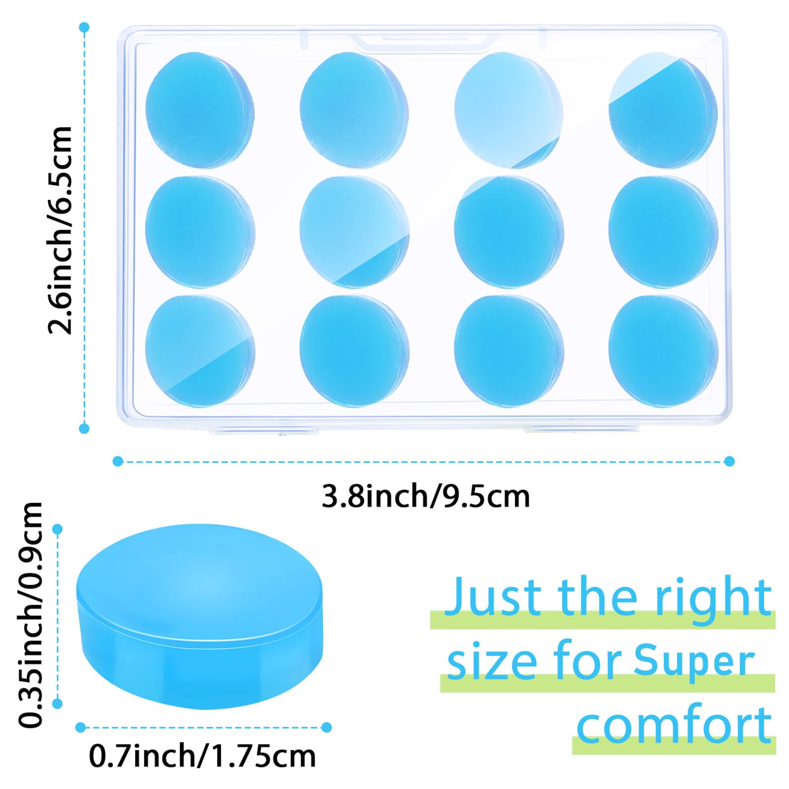Frienda 36 Pairs Ear Plugs for Sleeping Reusable Moldable Silicone Gel Wax Earplugs Waterproof Earplugs Noise Cancelling Ear Plu