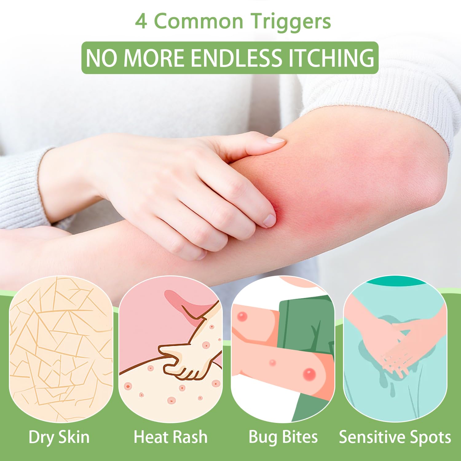 Umex Intensive Itch Relief Cream - Daily Moisturizing Lotion for Sensitive Skin, Soothes Dry & Flaky Skin, Non-Greasy & Fragranc