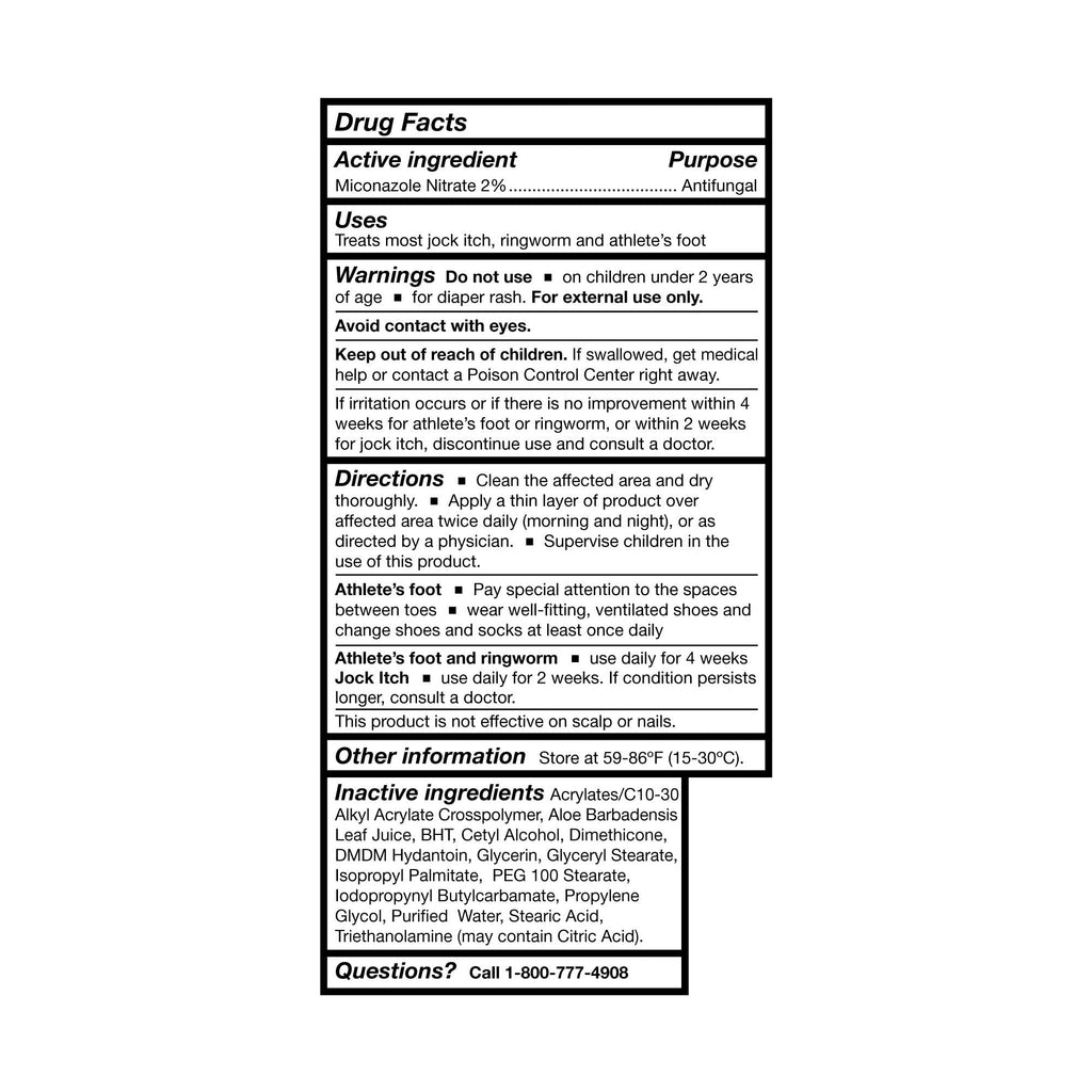 McKesson Antifungal Cream, 2% Miconazole Nitrate - Relieves Itching, Burning, Cracking from Jock Itch, Ringworm and Athlete Foot