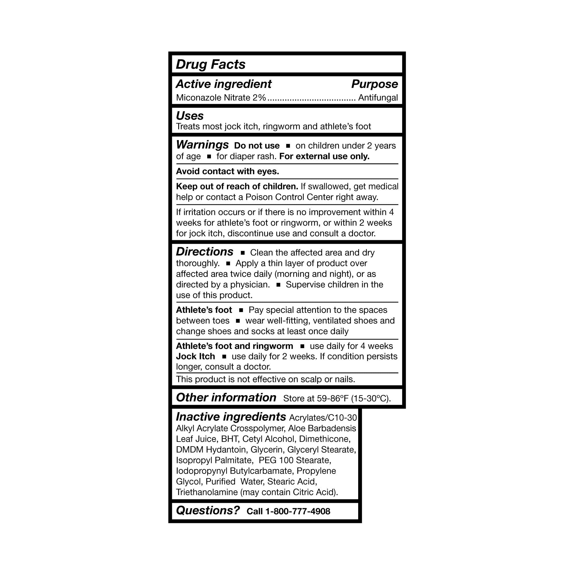 McKesson Antifungal Cream, 2% Miconazole Nitrate - Relieves Itching, Burning, Cracking from Jock Itch, Ringworm and Athlete Foot